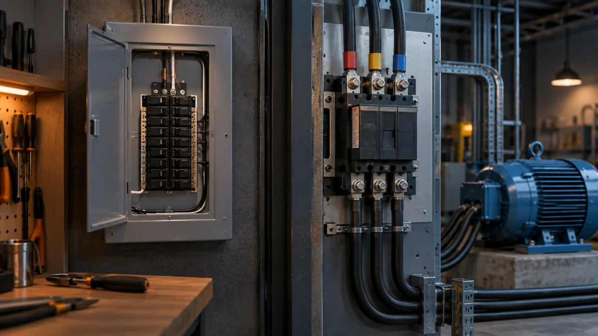 Single phase versus three phase supply
